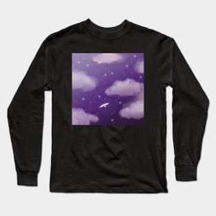 Beautiful Purple Night Sky Long Sleeve T-Shirt